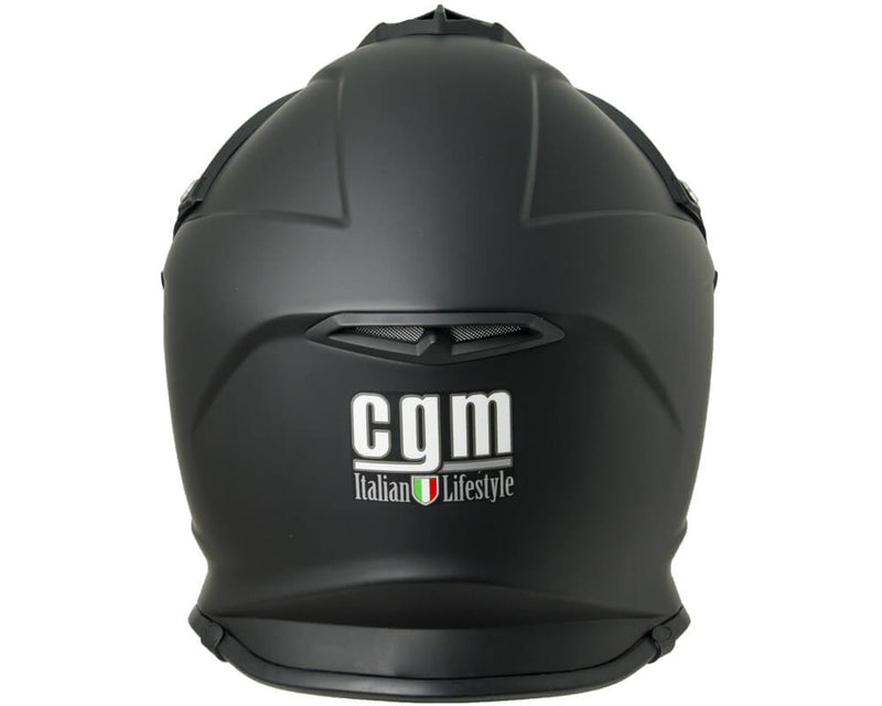 Casco Integrale per Moto Cross con Frontino CGM Ground 601A Nero Opaco