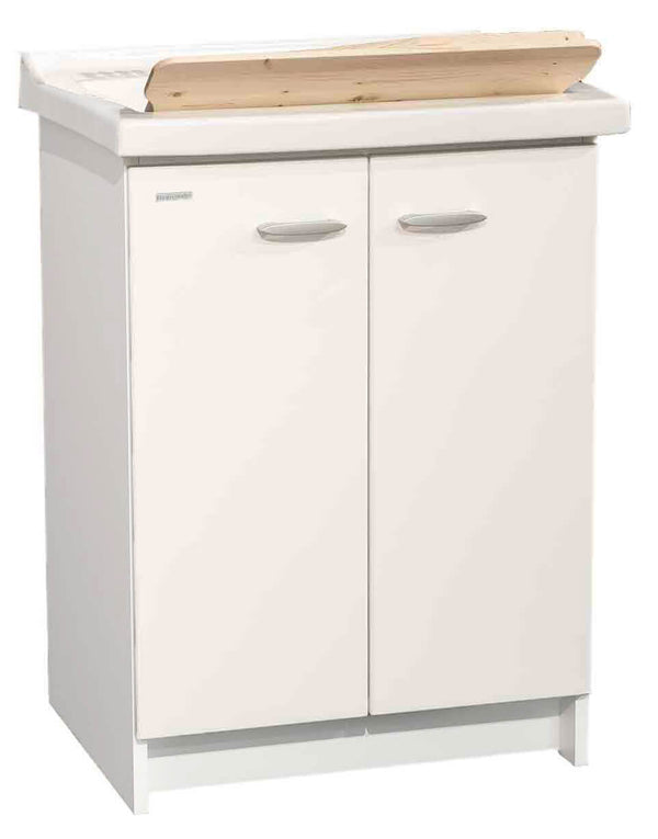 Meuble Lavabo 63x50x87 cm 2 Portes Planches Bois Montegrappa Acqua Marella Blanc Brillant prezzo