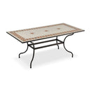 Tavolo da Giardino Rettangolare in Ferro con Piano in Ceramica a Mosaico Taddei Ares 200