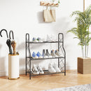 Portapiante a 3 Livelli 69x28,5x78 cm per Interni ed Esterni in Metallo Nero      