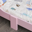 Struttura Letto Singolo per Bambini 143x73x60 cm in Legno di Pioppo Rosa