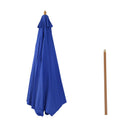 Ombrellone da Giardino Ø3 m Palo Ø38 mm in Legno di Pioppo e Bambù Blu