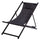 Sdraio Pieghevole Lido con Poggiatesta 94x60x92-81 cm in Poliestere e PVC Antracite
