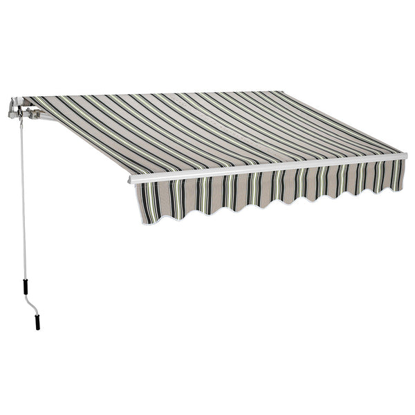 Store à Barre Carrée 200x250 cm Tissu Polyester Rayé Vert acquista