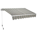 Tenda da Sole Barra Quadra 200x250 cm Tessuto in Poliestere Riga Verde