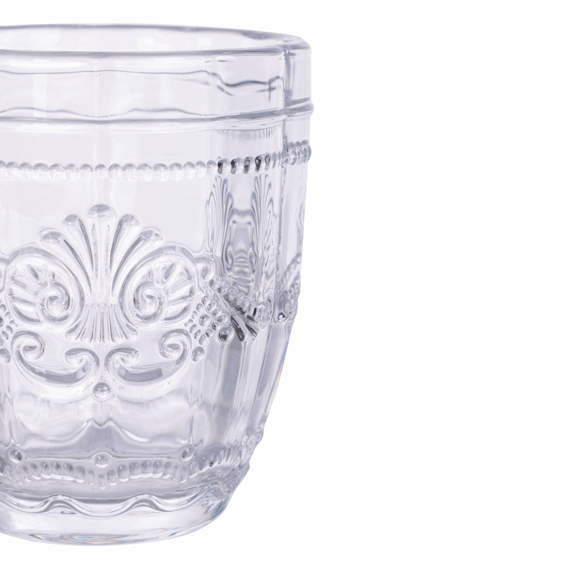 Set 6 Bicchieri per Acqua in Vetro Decorato 235 ml Villa d'Este Home Tivoli Syrah