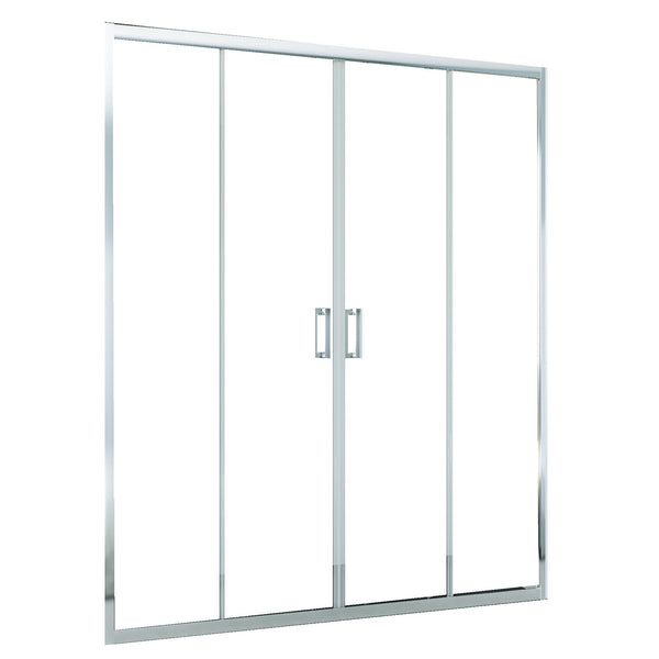 sconto Porta Parete Doccia 2 ante Scorrevoli Centrali in Cristallo Trasparente 6mm H195 Bonussi Tosca Varie Misure