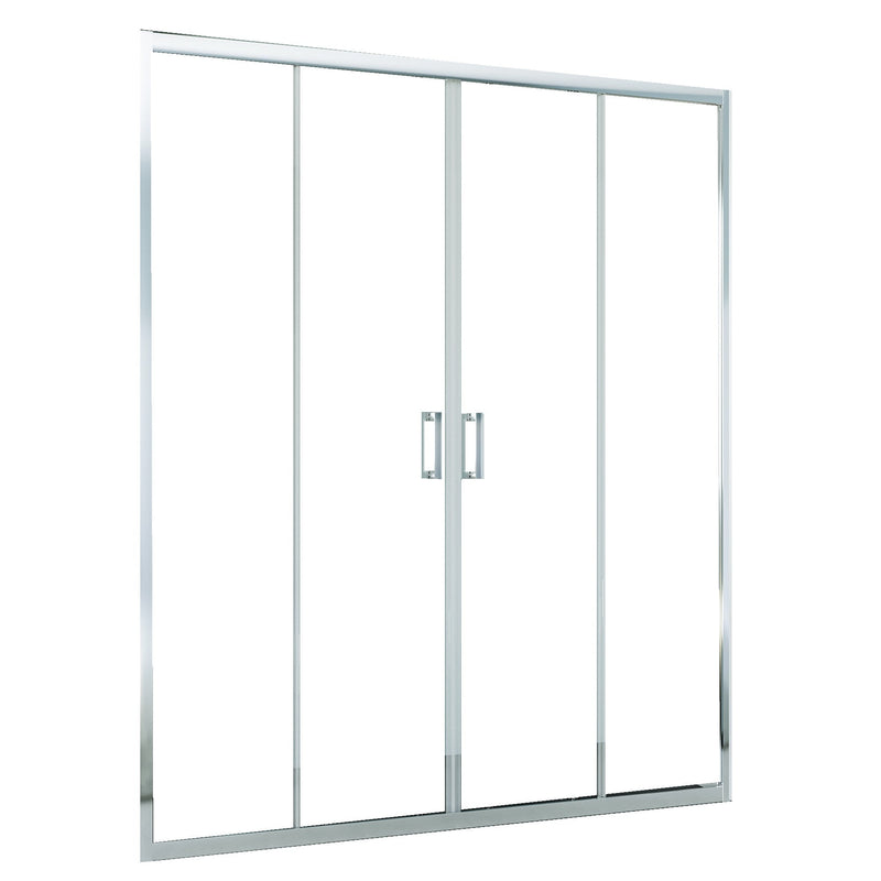 Porta Parete Doccia 2 ante Scorrevoli Centrali in Cristallo Trasparente 6mm H195 Bonussi Tosca Varie Misure