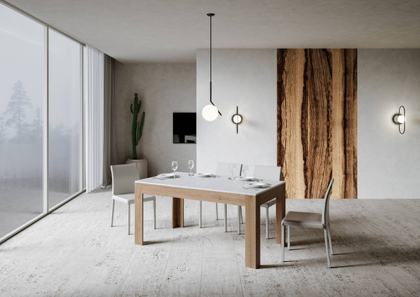 Tavolo Allungabile 160-220x90x77 cm Bibi Mix Bianco Frassino online