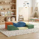 Set di 6 Costruzioni Morbide per Bambini 1+ Anni in Velluto e Schiuma Multicolore      
