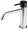 Mitigeur Lavabo Monocommande sans vidage en Acier Inoxydable Satiné Poignée Anthracite