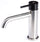 Mitigeur Lavabo Monocommande sans vidage en Acier Inoxydable Satiné Poignée Anthracite