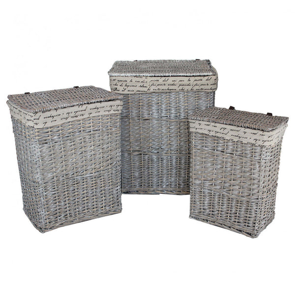 sconto Ensemble de 5 paniers à linge Lesly en rotin Tortora