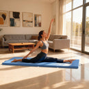 Tappetino da Ginnastica Pieghevole 180x80x5 cm Materassino Fitness Spesso 5 cm e Antiscivolo in Schiuma EPE Azzurro      