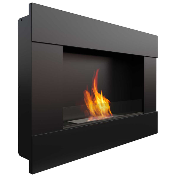 prezzo Cheminée Bioéthanol Murale 90x65,2 cm Flig Boston Noir