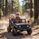 Auto Elettrica per Bambini Fuoristrada Toyota FJ 2 Posti 24 V 122x86x88 cm con Porte Apribili in PP e Metallo Verde Scuro      