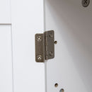 Mobile Lettiera per Gatti a 2 Ante con Divisorio Interno Regolabile 86x48x52 cm Bianco  