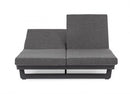 Lettino Prendisole da Giardino Matrimoniale 142x195x95h cm con Cuscini Infinity Antracite 