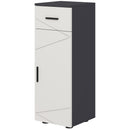 Mobiletto Bagno 1 Cassetto 1 Anta 30x30x82 cm in Truciolato Grigio