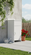 Mobile Lavatoio in PVC 42x35x82,5 cm 1 Anta Clear Bianco