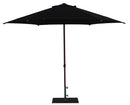 Ombrellone da Giardino Ø3 m Palo Ø38 mm in Alluminio Effetto Legno Tessuto Olefin Trend Wood Nero
