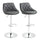 Lot de 2 Tabourets de Bar 51,5x48x83-104 cm en Simili Cuir Noir