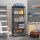 Scaffalatura 5 Ripiani 70x30x167,5 cm con Ripiani e Regolabili in MDF e Acciaio