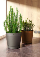 Vaso da Interno e Esterno Ø38x35cm in Polipropilene Orione 38 Fog Grey Grigio Chiaro