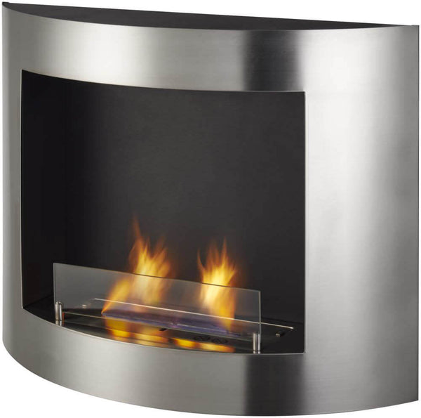 Cheminée Bioéthanol Murale 73x22 cm Ruby Fires Corato en Acier sconto
