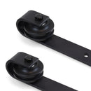 Binario per Porte Scorrevoli con Kit di Accessori 200 cm in Acciaio Emuca Nero