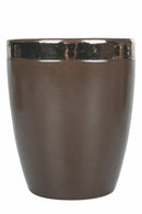 Set 6 Bicchieri per Acqua in Gres 330 ml Villa d'Este Home Tivoli Marrone Naima