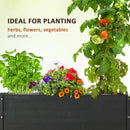 Fioriera da Giardino con Foro di Drenaggio e Rotelle 89x48x47 cm in Legno di Abete Nera