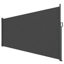 Tenda Laterale Retrattile 420x185 cm Impermeabile e UV 50+ in Alluminio Acciaio e Poliestere Grigio Scuro      