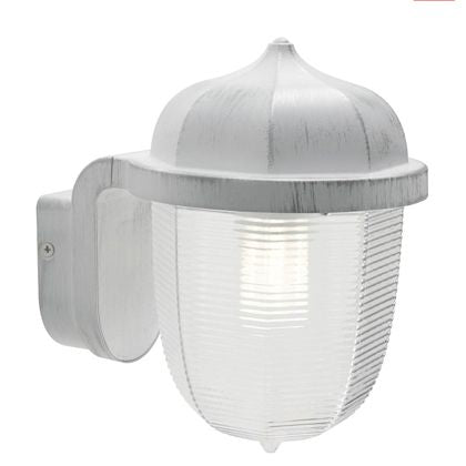 acquista Applique murale octogonale couleur blanc et argent pour l'extérieur Short Sovil Line