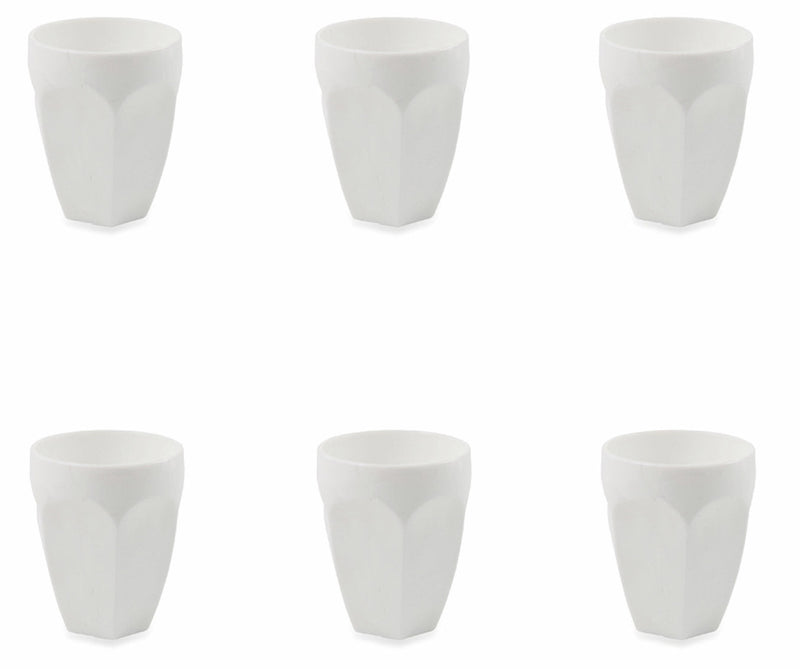 Set 6 Bicchieri Ø8,8x10 cm in Vetro Villa d'Este Home Tivoli Wonderland Bianchi