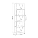 Libreria Frame 54x168 cm 5 ripiani bianca 