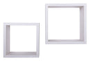 Set 2 Mensole Cubo da Parete Quadrato in Fibra di Legno Q-Bis Maxi Rovere Imperiale