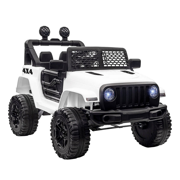 sconto Véhicule électrique porteur pour enfants 12V tout-terrain blanc