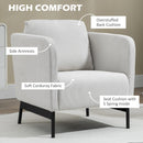 Poltroncina 73x74x82 cm in Velluto a Coste Grigio