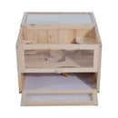Gabbia per Criceti e Piccoli Roditori in Legno di Abete 60x35x42 cm 