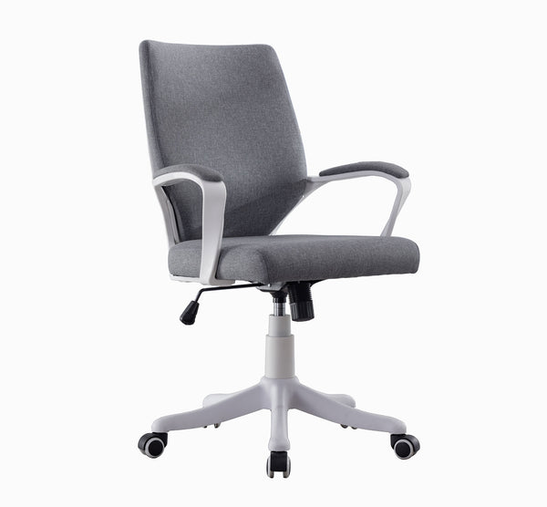 sconto Sedia Operativa da Ufficio 63x69x90-100 cm Vallejo Schienale e Seduta Imbottiti  Razze in Nylon Bianco e Grigio