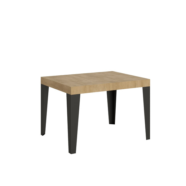 prezzo Table Extensible 110-194x70x77 cm Chêne Naturel Flamme et Anthracite