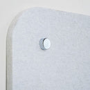 Pannello Fonoassorbente da Parete con Fori 100x100 cm Kit di 4 distanziali Coprivite Cromo Finitura Grigio    