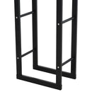 Portalegna Legnaia in Ferro 40x25x100 cm da Interno Max 100Kg  Nero