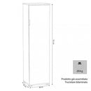 Portascope 40x33x151 h cm in Truciolare bilaminato Rovere grigio