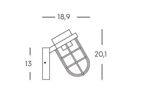 Applique in Basso da Esterno E27 in Alluminio Sovil Bianco