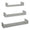 Lot de 3 étagères murales 60-50-40x15,5x8 cm en fibre de bois magnétique gris pierre
