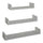Lot de 3 étagères murales 60-50-40x15,5x8 cm en fibre de bois magnétique gris pierre