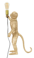 Lampada da Tavolo Monkey Oro 26x34x55 cm in Resina Oro      