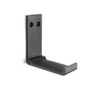 Set 5 Appendiabiti Pieghevoli da Parete in Acciaio e Tecnoplastica Emuca Nero